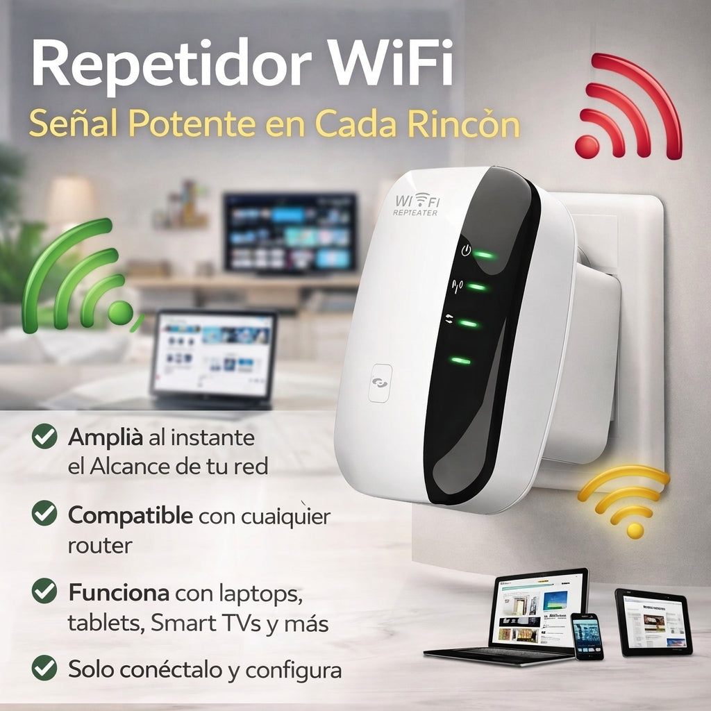 Repetidor de Señal WiFi 300 Mbps